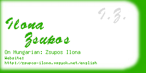 ilona zsupos business card